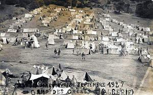 CAMP DES CHENES - BLIDA - GORGES CHIFFA - MANOEUVRES - 1927
